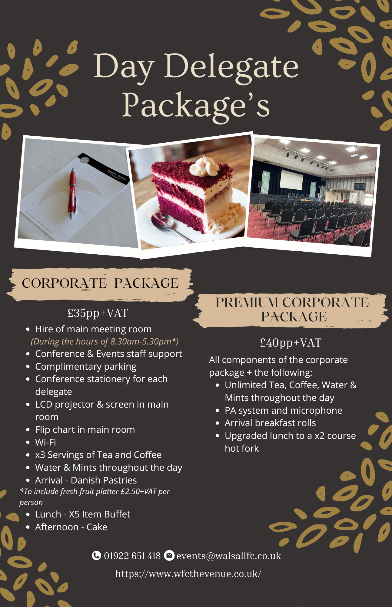 Day Delegate Package Updated